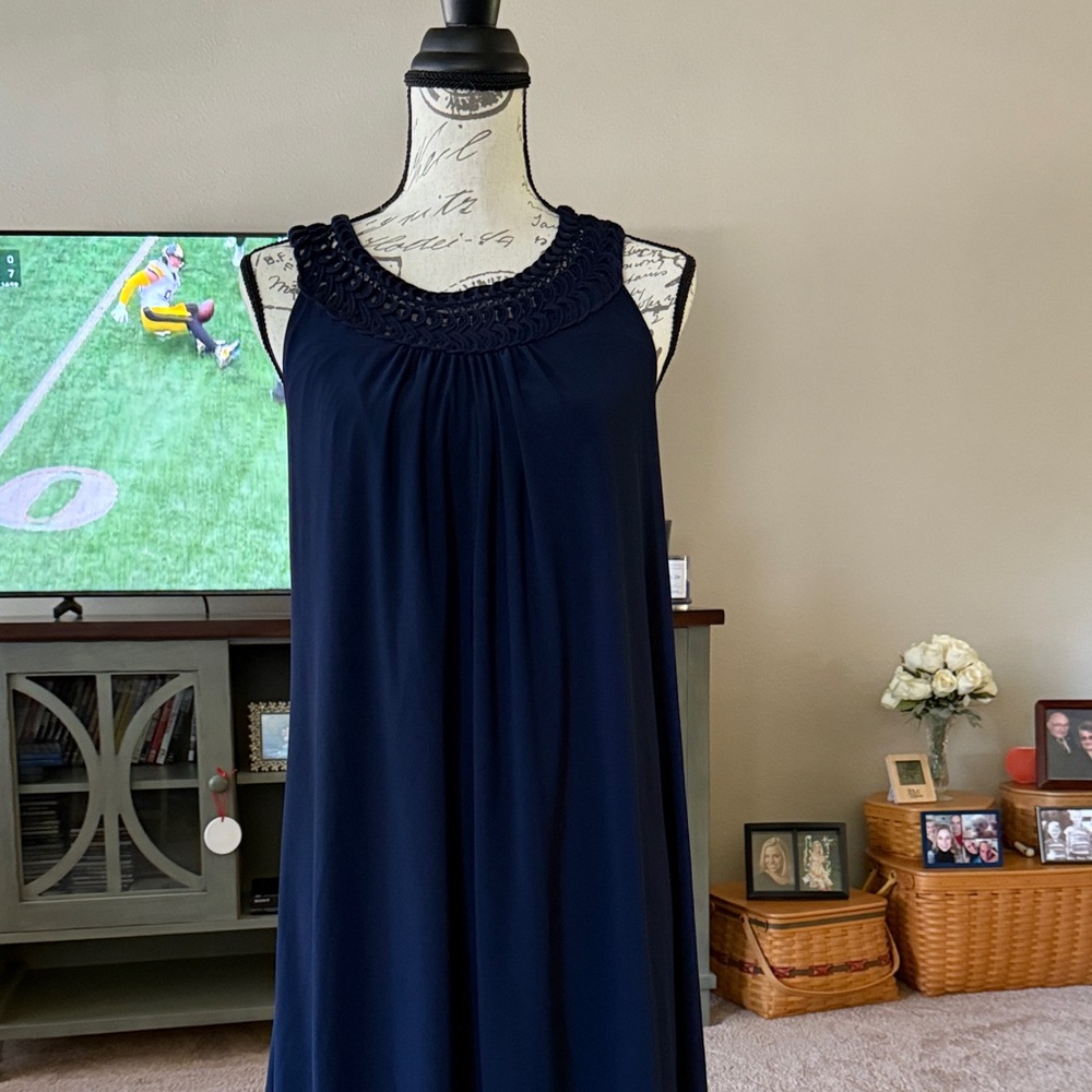 Jessica Howard Navy Blue Midi Dress